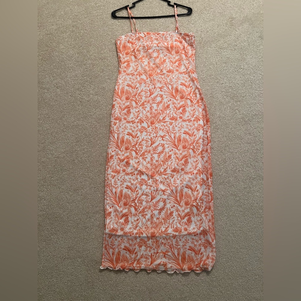 Midi Orange Medium Dress